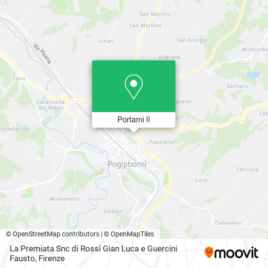 Mappa La Premiata Snc di Rossi Gian Luca e Guercini Fausto
