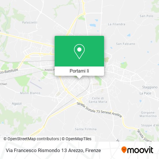 Mappa Via Francesco Rismondo 13 Arezzo