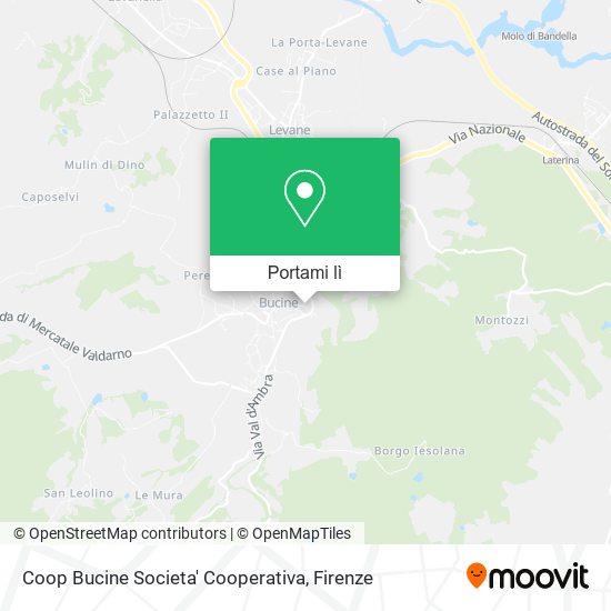 Mappa Coop Bucine Societa' Cooperativa
