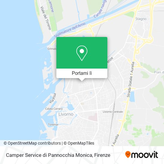 Mappa Camper Service di Pannocchia Monica