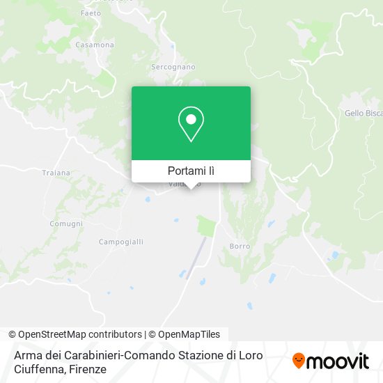 Mappa Arma dei Carabinieri-Comando Stazione di Loro Ciuffenna