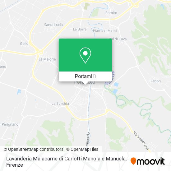 Mappa Lavanderia Malacarne di Carlotti Manola e Manuela