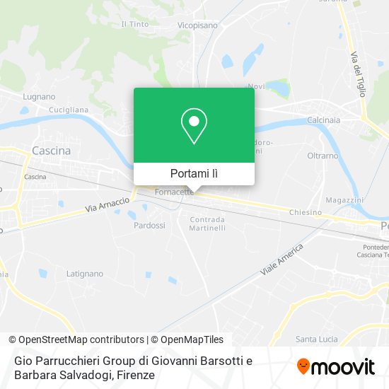 Mappa Gio Parrucchieri Group di Giovanni Barsotti e Barbara Salvadogi