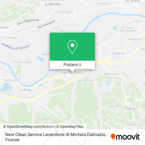 Mappa New Clean Service Lavanderie di Michela Dalmazio