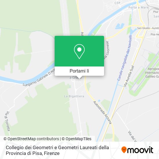 Mappa Collegio dei Geometri e Geometri Laureati della Provincia di Pisa