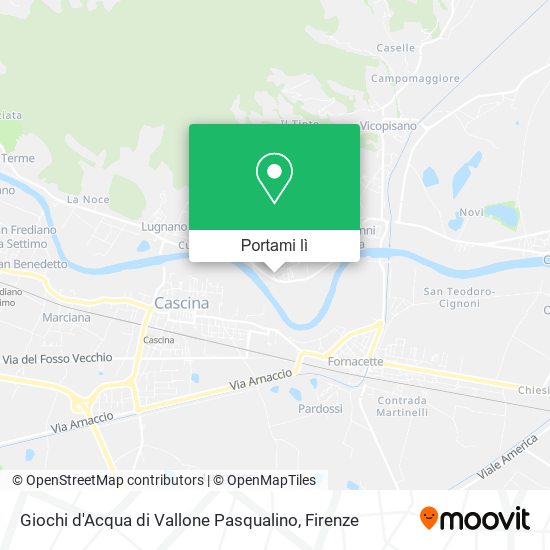 Mappa Giochi d'Acqua di Vallone Pasqualino