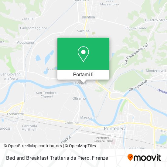 Mappa Bed and Breakfast Trattaria da Piero