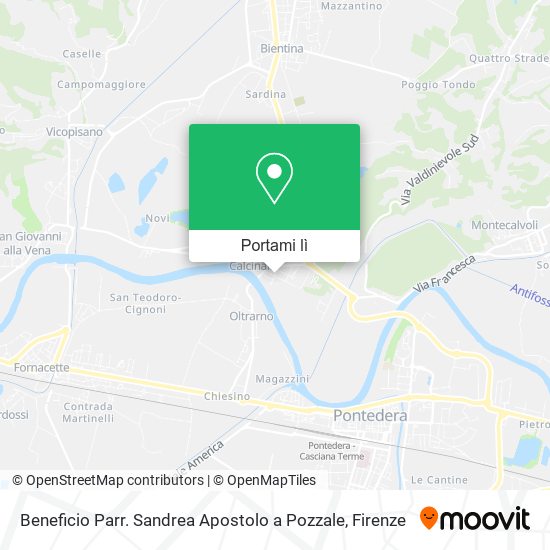 Mappa Beneficio Parr. Sandrea Apostolo a Pozzale