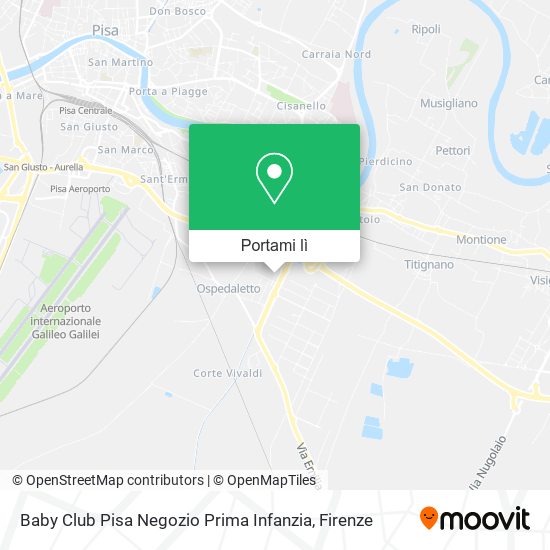 Mappa Baby Club Pisa Negozio Prima Infanzia