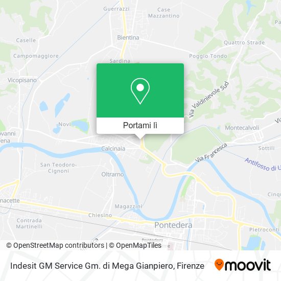 Mappa Indesit GM Service Gm. di Mega Gianpiero