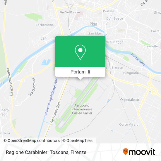 Mappa Regione Carabinieri Toscana