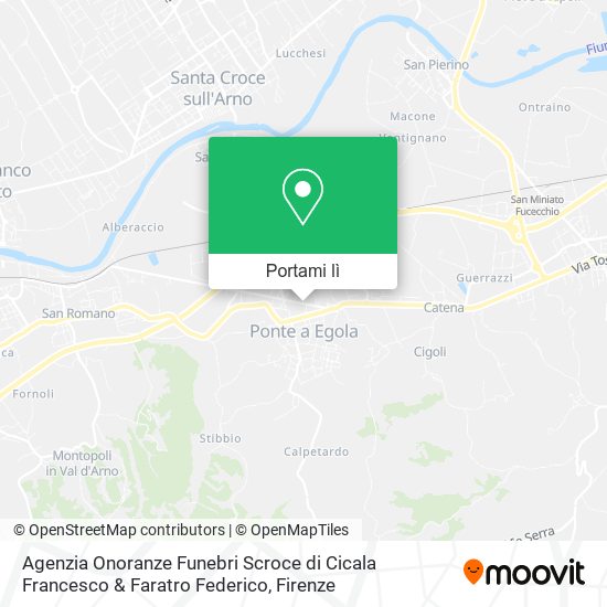 Mappa Agenzia Onoranze Funebri Scroce di Cicala Francesco & Faratro Federico