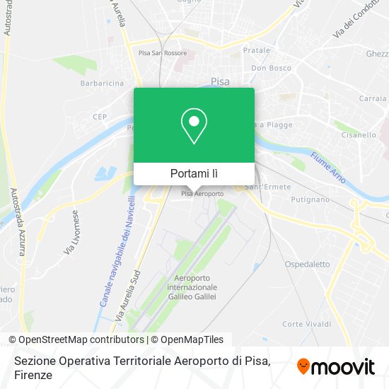 Mappa Sezione Operativa Territoriale Aeroporto di Pisa