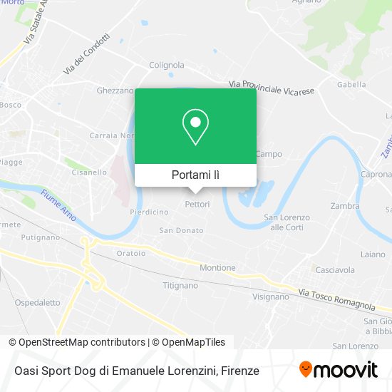 Mappa Oasi Sport Dog di Emanuele Lorenzini