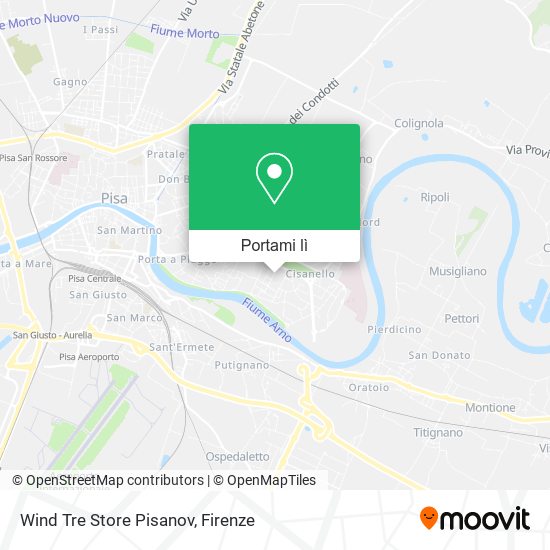 Mappa Wind Tre Store Pisanov