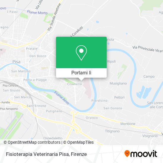 Mappa Fisioterapia Veterinaria Pisa