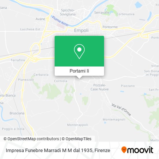 Mappa Impresa Funebre Marradi M M dal 1935