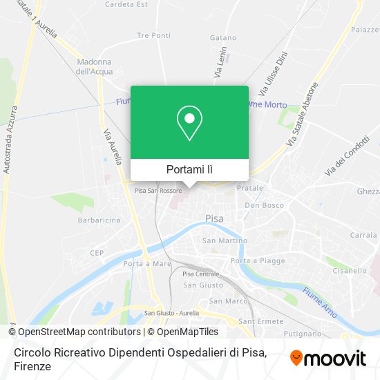 Mappa Circolo Ricreativo Dipendenti Ospedalieri di Pisa