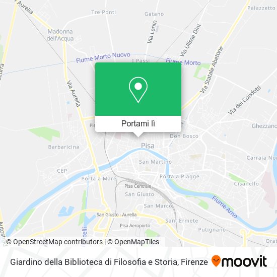 Mappa Giardino della Biblioteca di Filosofia e Storia