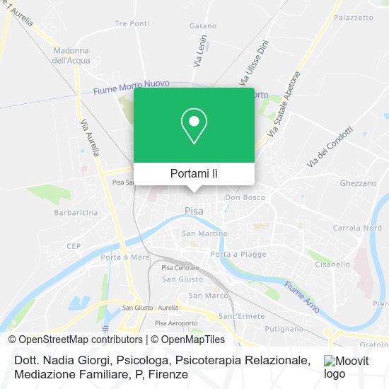 Mappa Dott. Nadia Giorgi, Psicologa, Psicoterapia Relazionale, Mediazione Familiare, P