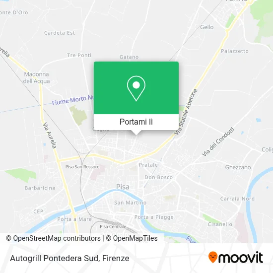 Mappa Autogrill Pontedera Sud