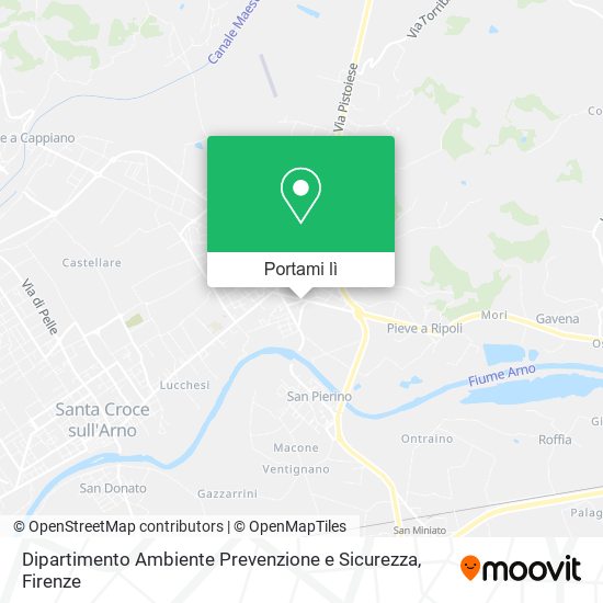 Mappa Dipartimento Ambiente Prevenzione e Sicurezza