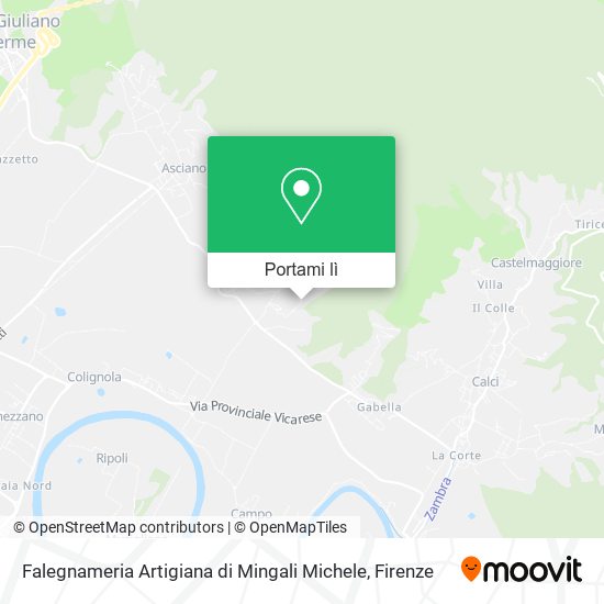 Mappa Falegnameria Artigiana di Mingali Michele