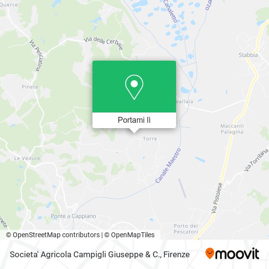 Mappa Societa' Agricola Campigli Giuseppe & C.