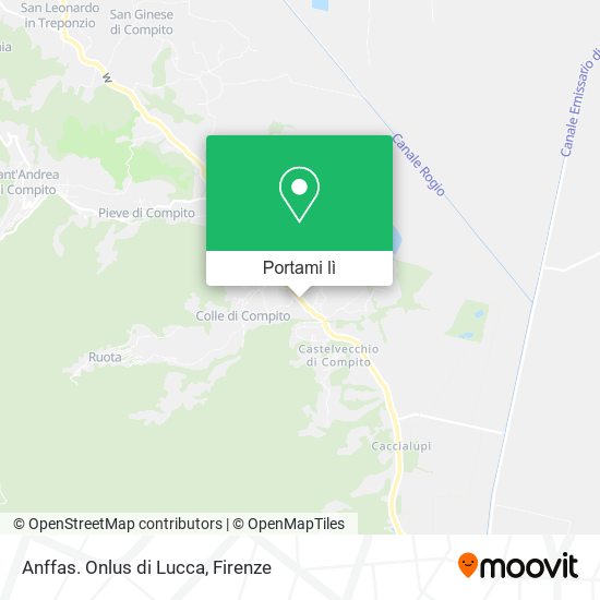 Mappa Anffas. Onlus di Lucca
