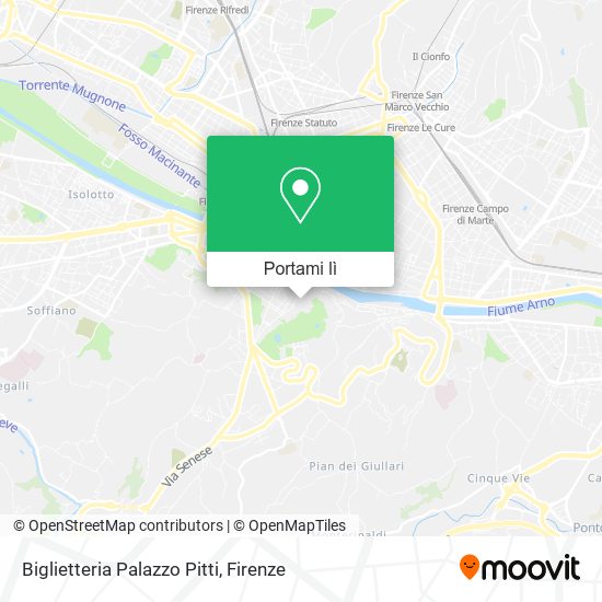 Mappa Biglietteria Palazzo Pitti