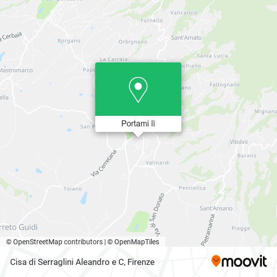 Mappa Cisa di Serraglini Aleandro e C