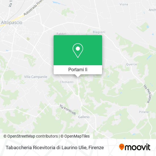Mappa Tabaccheria Ricevitoria di Laurino Ulie