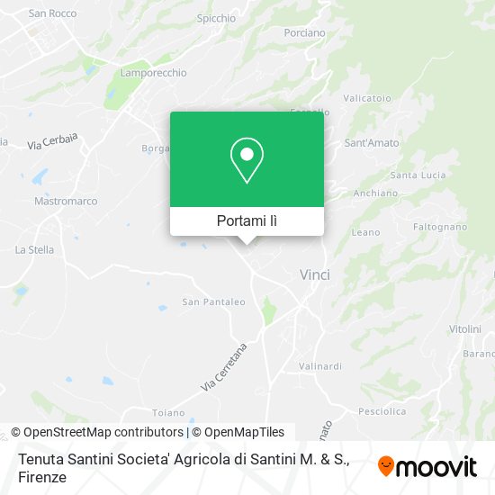 Mappa Tenuta Santini Societa' Agricola di Santini M. & S.