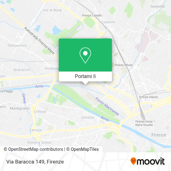 Mappa Via Baracca 149