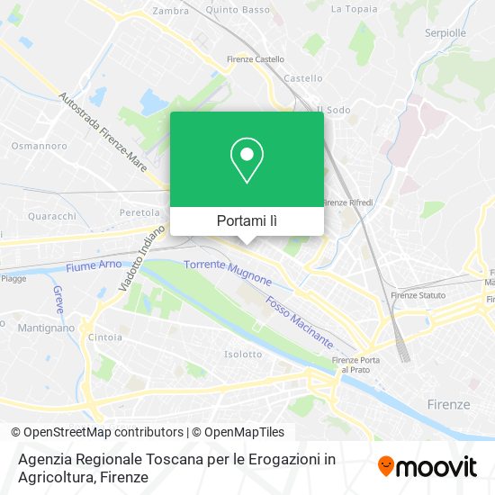 Mappa Agenzia Regionale Toscana per le Erogazioni in Agricoltura