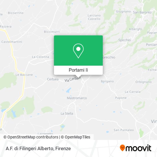 Mappa A.F. di Filingeri Alberto