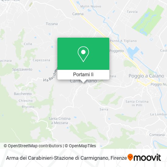 Mappa Arma dei Carabinieri-Stazione di Carmignano