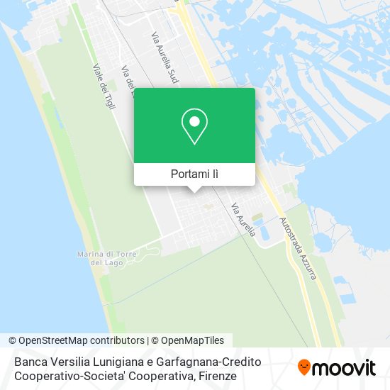 Mappa Banca Versilia Lunigiana e Garfagnana-Credito Cooperativo-Societa' Cooperativa