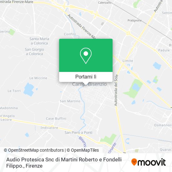 Mappa Audio Protesica Snc di Martini Roberto e Fondelli Filippo.