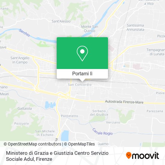 Mappa Ministero di Grazia e Giustizia Centro Servizio Sociale Adul