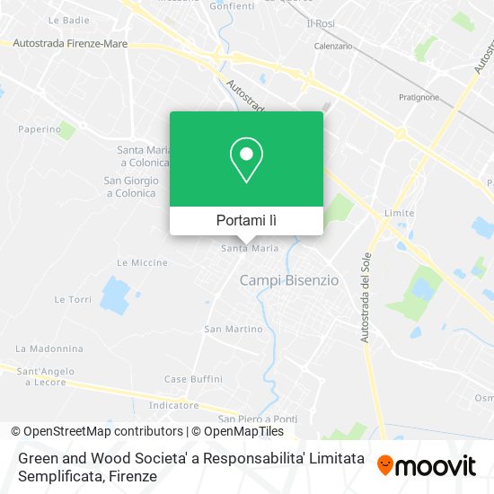 Mappa Green and Wood Societa' a Responsabilita' Limitata Semplificata