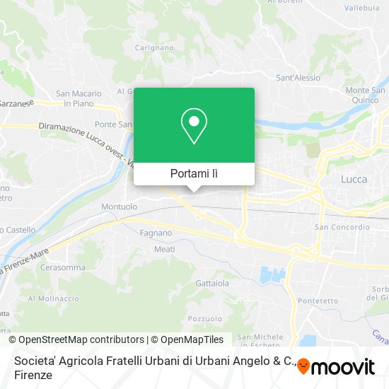 Mappa Societa' Agricola Fratelli Urbani di Urbani Angelo & C.