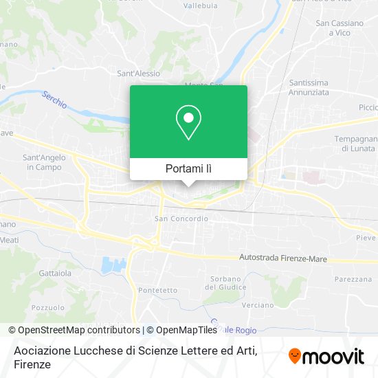 Mappa Aociazione Lucchese di Scienze Lettere ed Arti