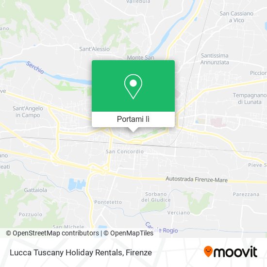 Mappa Lucca Tuscany Holiday Rentals