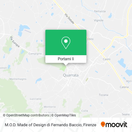 Mappa M.O.D. Made of Design di Fernando Baccio