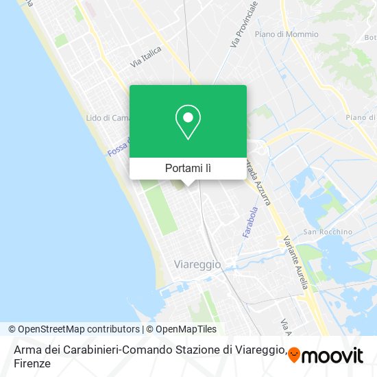 Mappa Arma dei Carabinieri-Comando Stazione di Viareggio