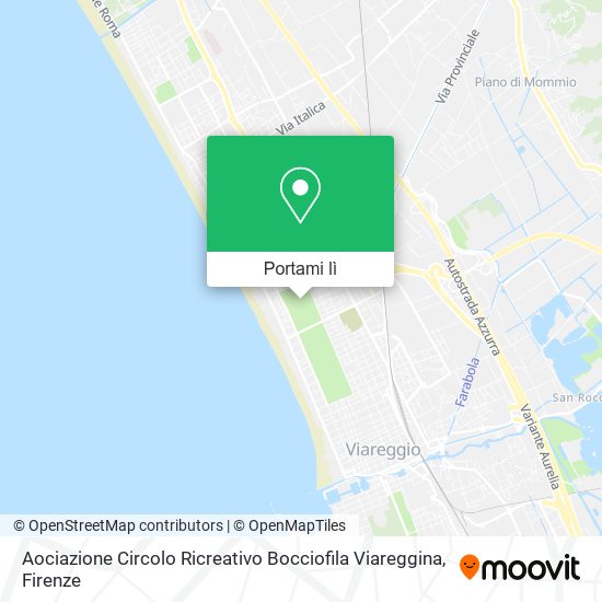 Mappa Aociazione Circolo Ricreativo Bocciofila Viareggina