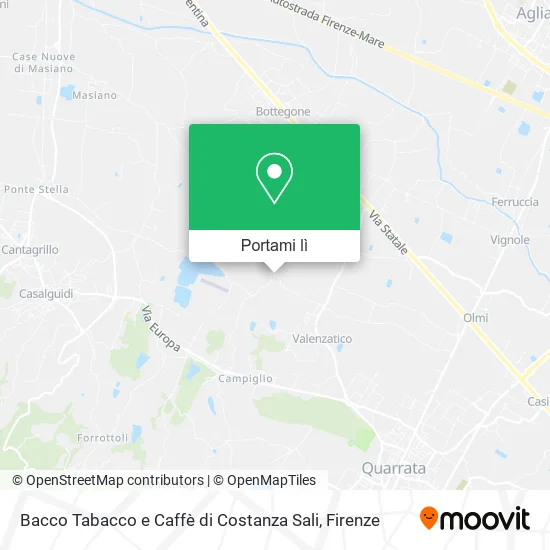 Mappa Bacco Tabacco e Caffè di Costanza Sali