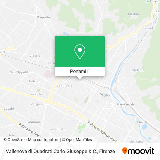 Mappa Vallenova di Quadrati Carlo Giuseppe & C.