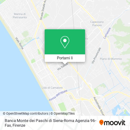 Mappa Banca Monte dei Paschi di Siena-Roma Agenzia 96-Fax